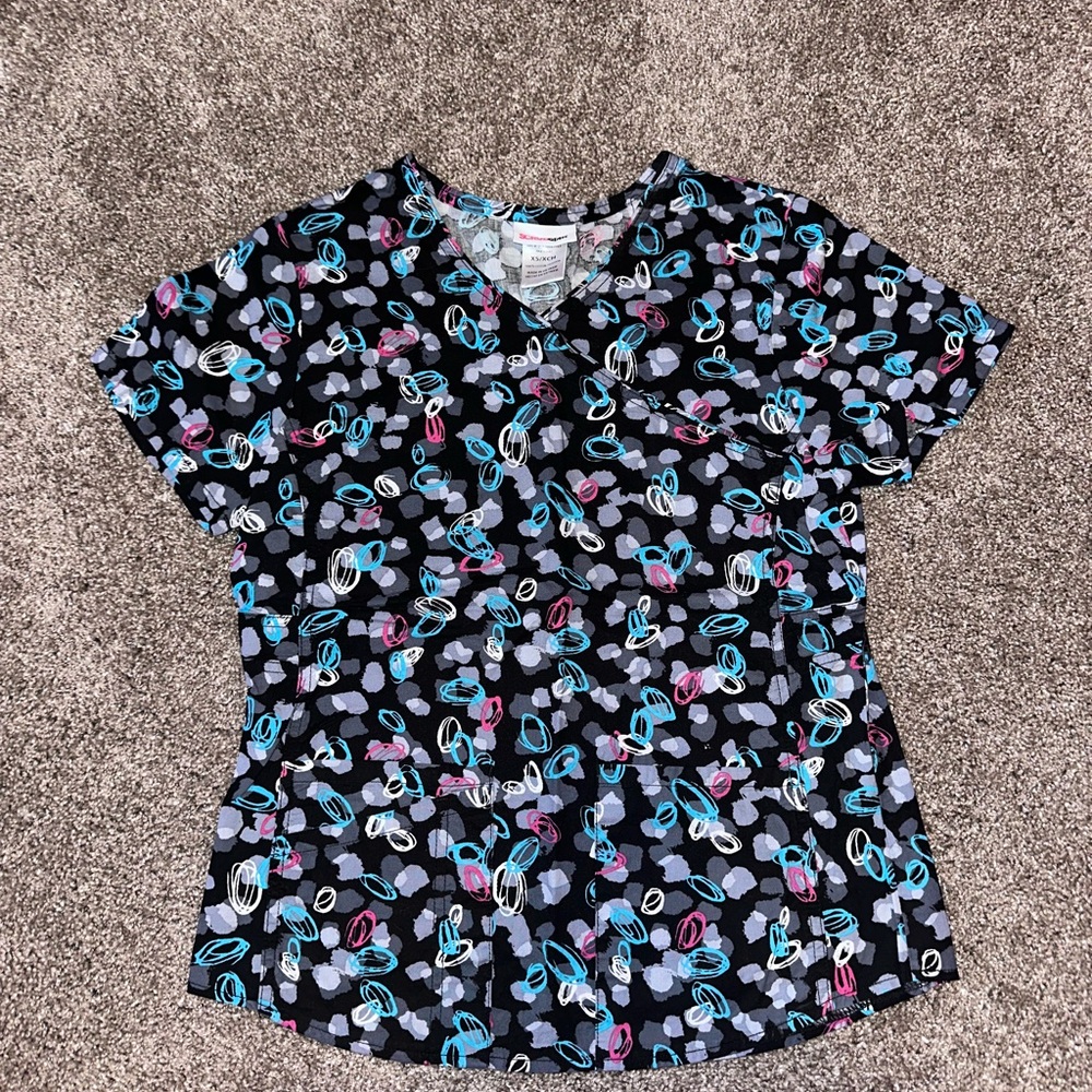 Scrubstar Colorful Pattern Medical Scrub Top